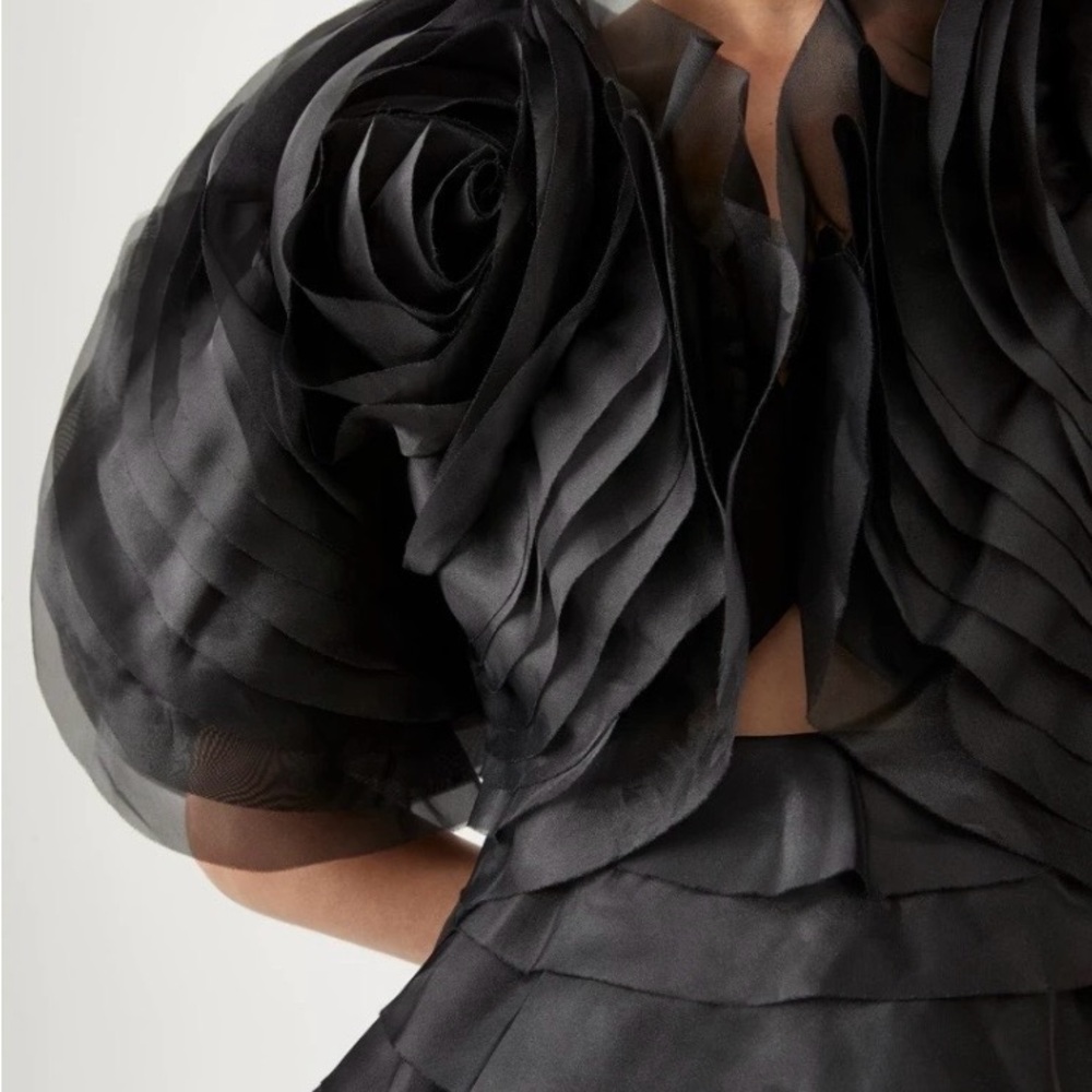 Aje black amour mini ruffle dress - Picture 2 of 8